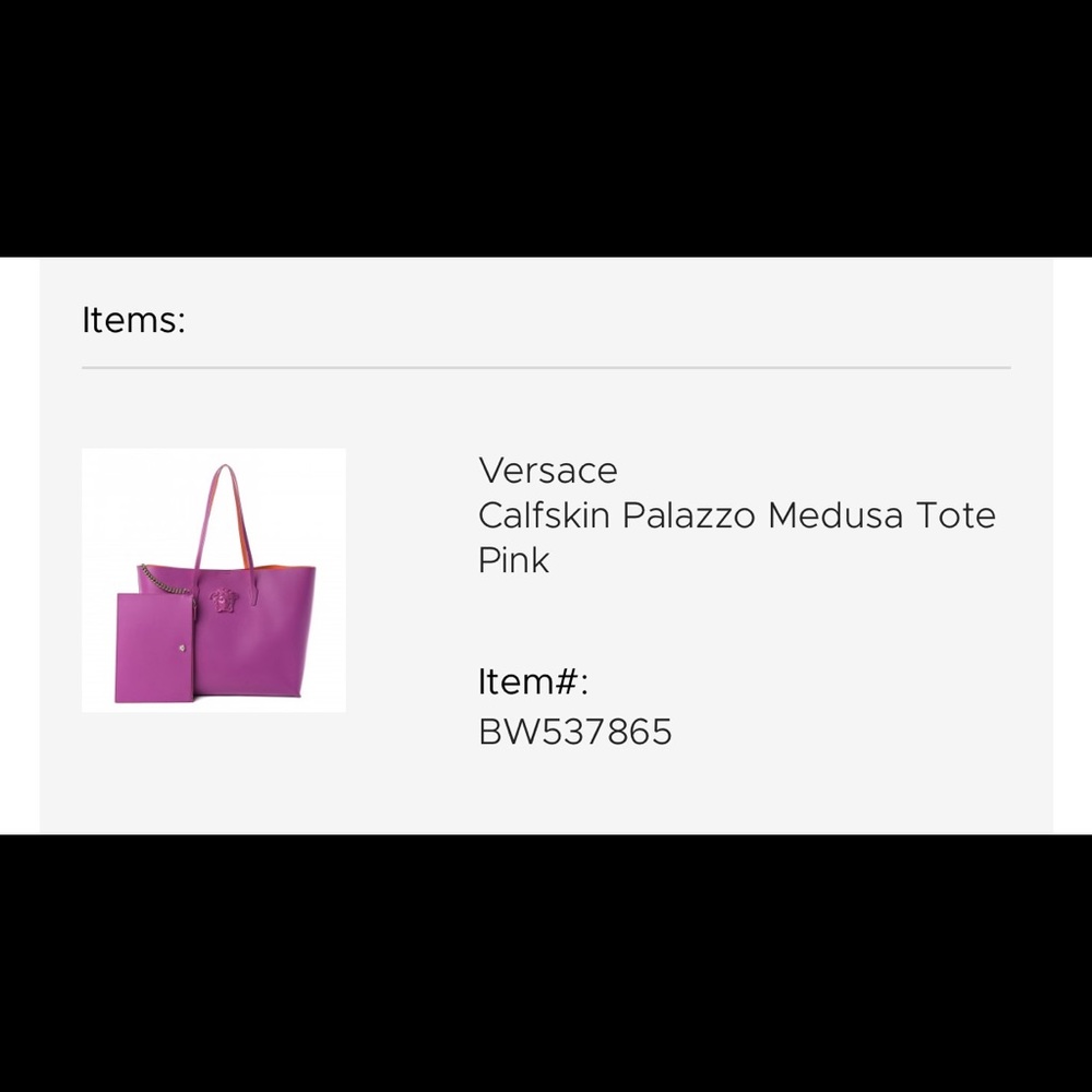 Versace Palazzo Medusa Calfskin Tote Pink